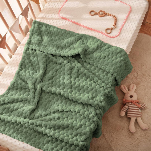 HOMRITAR Baby Blanket for Boys Girls 3D Flannel Fleece Fluffy Blanket for Baby Soft Plush Breathable Bed Blanket for All Season Toddler Infant or ...