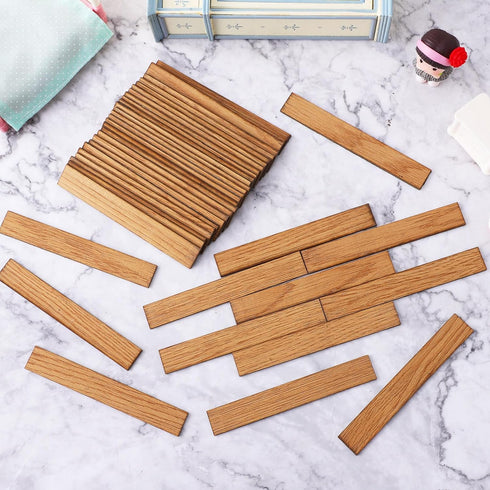 BESTOYARD 40Pcs Dollhouse Flooring Models 1:12 Scale Floor Boards Mini Wooden Dollhouse Floor Boards Geometric Doll House Furniture Mini House Rec...