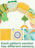 Infant Musical Stuffed Animal Toys, Activity Soft Sensory Toy with Baby Teething Toys, Crinkle Sound and Rattles, Tummy Time for Newborn 0 3 6 12 ...