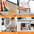 Macaron Silicone Baking Mat Set 2 Half Sheet Grey Non-Stick Reusable Baking Mats Food Grade Silicone Cookie Sheet Bakeware Mat for Oven Macarons M...