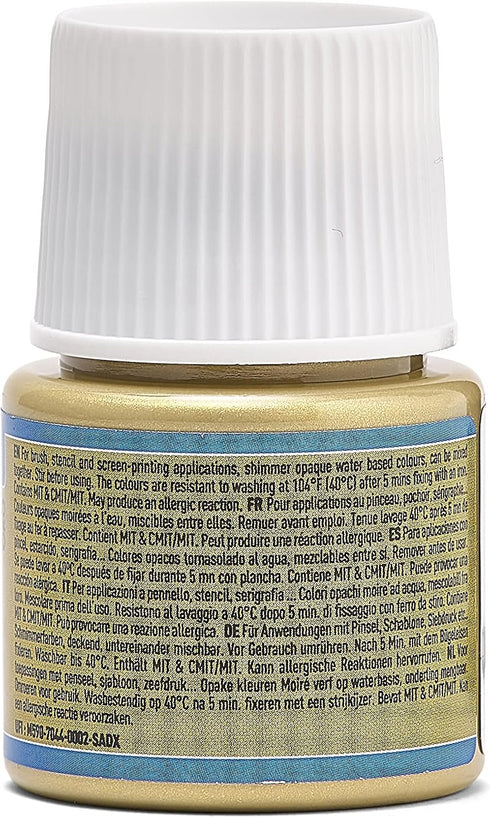 Pebeo Setacolor Opaque Fabric Paint 45-Milliliter Bottle, Shimmer Gold, 1.5 Fl Oz (Pack of 1)...