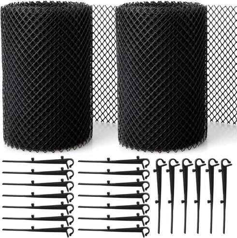 Gutter Guard, 2 Pack Total 6.3" Wide 40' Long DIY Leaf Guard Mesh Filter Protector from Leaves and Branches...