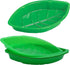 4E's Novelty Palm Leaf Party Serving Tray Plastic - Luau Candy Snack Tray Food Holder, Buffet Plates for Jungle Safari Hawaiian Party Supplies Din...