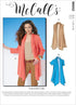 McCall's Pattern M8052Y Misses' Shawl Collar Cardigans Y (XSM-SML-MED), Various...