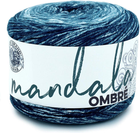Lion Brand Yarn Mandala Ombré Yarn with Vibrant Colors, Soft Yarn for Crocheting and Knitting, Harmony, 1-Pack...