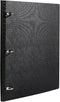Telescoping 3 Ring Binder-Black, Flexible Binder with Elastic Rubble Spine+3 Round Rings, Flat Writing Binder...