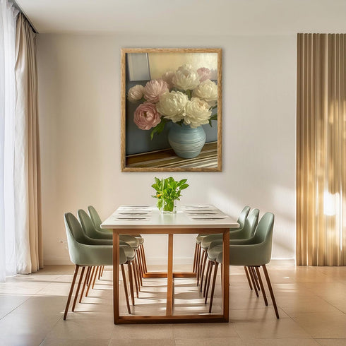 Posterizer 1 pcs-vase of soft, pastel delicate flowers 3-Floral & Botanical Art Gift for Men Women Entrepreneur Teens Living Room Bedroom Decor-...