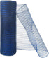 2 Rolls Navy Blue Deco Mesh Ribbon with Blue Foil Wire10 in x 30 ft,Metallic Poly Mesh Ribbon Rolls for DIY Wreath Supplies Ribbon for Christmas T...