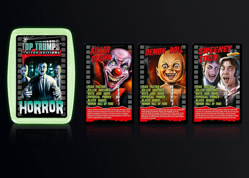 Top Trumps Card Game Horror - Family Games For Kids and Adults - Learning Games - Kids Card Games for 2 Players and more - Kid War Games - Card Wa...