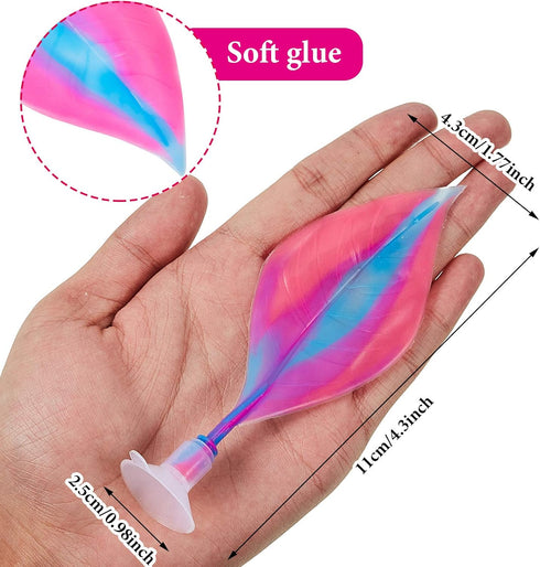 WILLBOND 2 Pieces Silicone Betta Bed Leaf Hammock for Betta Fish, Betta Fish Bed, Practical Resting Spot, No BPA, Comfortable and Safe (Blue, Pink...