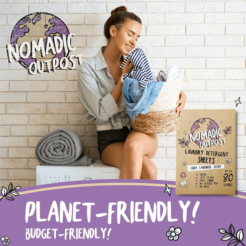 Eco-Friendly Laundry Detergent Sheets - Efficient, Clean, and Freshed, Washer-Friendly Soap Sheet - No Mess & Space-Saving Laundry Strips & Travel...