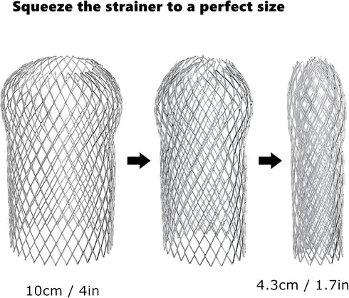 12 Pack Gutter Strainer, 4 Inch Expandable Gutter Downspout Guards, Aluminum Mesh Gutter Filter Strainer, Stop Blockage Leaves Debris, Fits for 1....