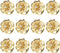 KPOSIYA Set of 20 Napkin Rings, Metal Gold Hollow Out Flower Napkin Ring Holder for Wedding Party Holiday Banquet Christmas Dinner Delicate Servie...