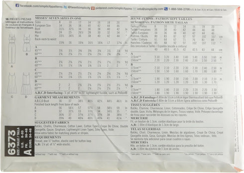 NEW LOOK 6373 Misses' Jumpsuit or Romper and Dresses Sewing Kit, Size A (8-10-12-14-16-18-20)...
