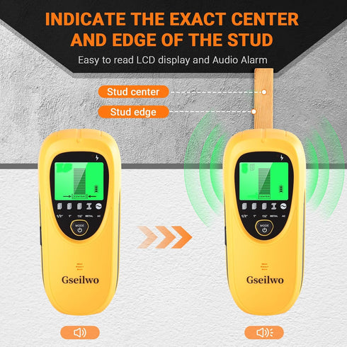 Stud Finder Wall Scanner - 5 in 1 Electronic Stud Sensor Joist Drywall Wall Detector Beam Depth Finder with LCD Display for Wood AC Wire Metal Stu...