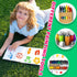 80 Pieces 3 x 3 Inch Summer Hawaii Themed Reusable Plastic Art Craft Kits for DIY Painting Art Projects Wood Wall Floor Fabric Furniture Tile Holi...