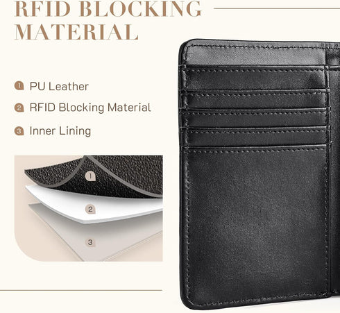 Missnine Small Wallet for Women RFID Compact Wallet Vegan Leather Bifold Ladies Wallet with Card Holder and Coin Purse...