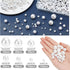 PH PandaHall 7 Sizes No Holes Pearls, 390pcs White Pearl Beads Undrilled Imitated Pearl Beads Faux Pearls for Vase Fillers, Wedding, Party, Home D...