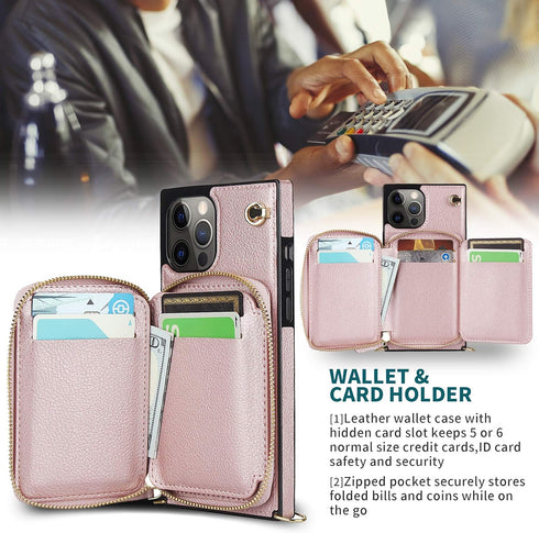 Asuwish Phone Case for iPhone 12 Pro Max Wallet Cover with Screen Protector and Zipper Card Holder Slot Stand Leather Cell Flip iPhone12promax 5G ...