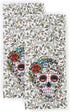 Fiesta Skull & Vine Kitchen Towel Set, Multi, 2 Piece...