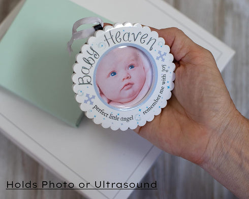The Grandparent Gift Baby Heaven Infant Loss or Miscarriage Gift, Hanging Ornament or Sitting Mini Photo Frame with Sentiment...