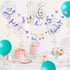Iridescent Happy Birthday Banner Garland for Sweet 16 Decorations and Signs - 16th Birthday Party Sign for Sweet Sixteen Party Supplies...