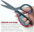 Scissors for office SNOWSULL Stainless Steel scissors all purpose 8.5" sewing scissors teflon coated Yarn Thread Cutter Small scissors (Red)...