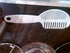 Gadjit Pasta Strain & Serve Pot Strainer, Two-sided Kitchen Tool, One Side Strains Water out of Pasta, the Other Side Lifts and Serves Pasta | A M...