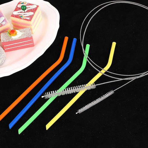 4Pcs 40In Long Straw Cleaner Brush Stainless Steel Long Pipe Cleaners with Nylon Bristles Aquarium Brush for,Pipe Cleaner,Home Kitchen...