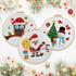 Nuberlic 3 Pc Christmas Embroidery Kit for Beginner Adults Kids with Santa Snowman Owl Patterns Stamped Cross Stitch Kits with 3 Embroidery Hoops ...