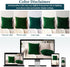 PAVILIA Emerald Green Throw Pillow Covers 18x18 Set of 2, Decorative Pillow Cases for Bed Sofa Couch, Boho Aesthetic Accent Decor Cushion Bedroom ...
