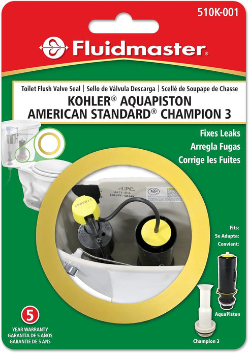 Fluidmaster 510K-001-P10 Kohler and American Standard Replacement Flush Valve Seal , Yellow...