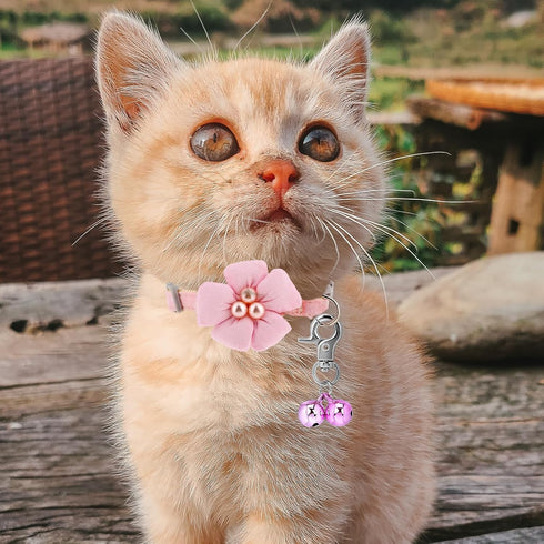 4 Packs Bells for Dog Collars, Cat Bell for Cat Collars, Stainless Steel Collar Charms, Pet Training Pendants, Small Bells with Snap Clips for Ind...