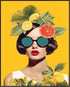 Posterizer 1 pcs-vintage fashion-woman , fruits , flowers collage-Abstract & Modern Art-Retro Art-Gift for Art Lovers-Art for Cafe, Restaurant, Co...