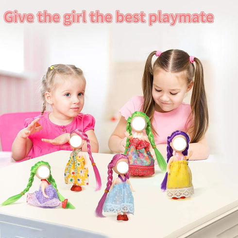 Doll Clothes and Accessories - 3 inch Mini Doll - Handmade Doll Clothes for Gift, Include 10 Pieces Girl Small Dolls - 10 Sets Doll Clothes and 10...