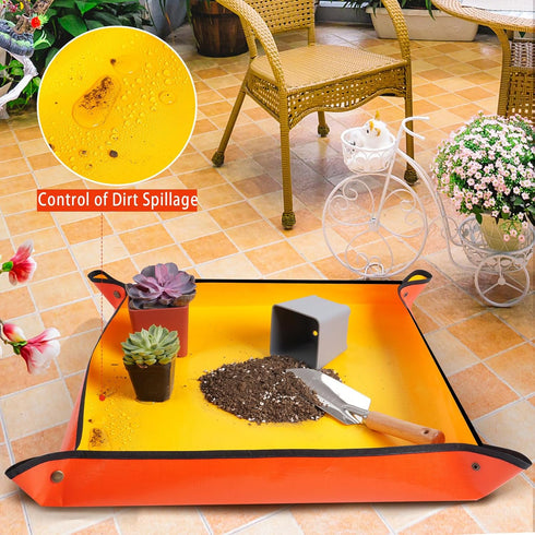 Repotting Mat for Indoor Plant Transplanting and Potting Soil Mess Control Portable Succulent Planting Potting Tray Gardening Gifts for Women Men ...