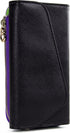 Clutch Wallet with Wristlet and Crossbody Strap for Smartphones or Phablets up to 5.7 Inch - Carrying Case - Frustration-Free Packaging - Black an...