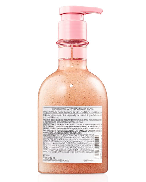 NATURAL SPA 2-in-1 BODY WASH & BODY SCRUB BLACK ROSE(13.53fl.oz) - Natural Exfoliating Salt Scrub for Deep Cleansing - Effective on Scars & Wrinkl...