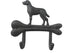Comfy Hour Antique and Vintage Animal Collection Cast Iron Dog On Bone Double Key Coat Hooks Clothes Rack Wall Hanger, Heavy Duty Recycled...