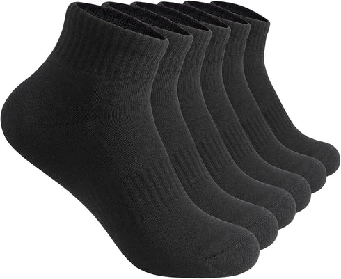 Womens Athletic Ankle Socks Cotton Thick Cushion Low Cut Running Sport Tab Socks 6 Pack...