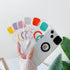 Caseative Candy Color Ring Holder Slide Lens Camera Cover Protection Clear Soft Compatible with iPhone Case (Orange,iPhone 13 Pro Max)...