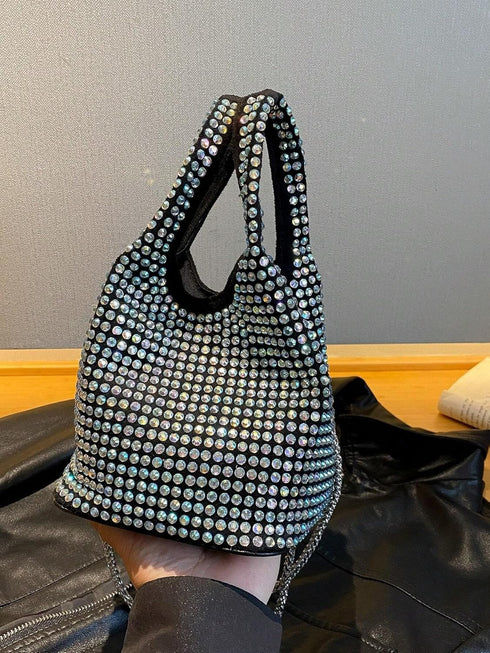 Evening Bag, Rhinestone Clutch Sequins Purse Designed for Parties, Wedding Celebrations, Prom Nights, and Clubs...