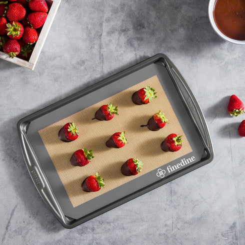 Fine Dine-Silicone baking mat set of 3-gray...