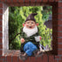 Drinking Coffee Garden Gnome Statue, Wizard Gnome 3D Dwarves, Polyresin Outdoor Sculpture Gnome Statue Garden Figurine Art Garden Decoration for L...