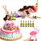 Happy 21st Birthday Cake Topper Decorations For Her With Mini Liquor Wine Bottle Candles, Toilet & Jointed Doll | 21st Birthday Decoration Party S...