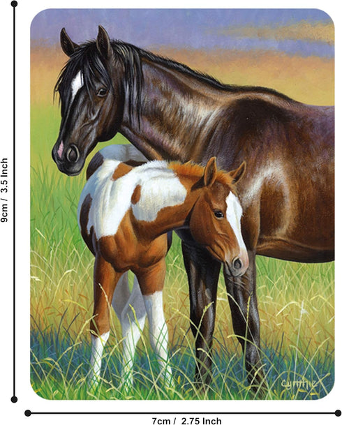 3D LiveLife Magnet - Mare & Foal from Deluxebase. Lenticular 3D Horse Fridge Magnet. Magnetic Decor for Kids and Adults with Artwork Licensed from...