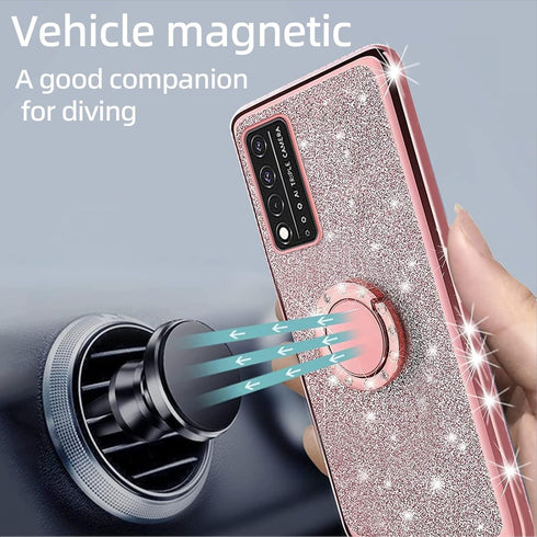 KuDiNi for Revvl v+ 5g Phone Case t-Mobile, Revvl V Plus 5G Case for Women Glitter Crystal Soft Clear Tpu Luxury Bling Protective Cover with Kicks...