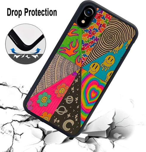 Hippie Indie Pattern Case for iPhone 11, Colorful Tie Dye TPU Silicone Protective Cover Compatible for iPhone 11 6.1 inches (Hippie)...
