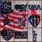 18 Pieces 4th of July Patriotic Suncatcher Paper Kit for Window, Stained Glass Effect Paper Suncatchers Window Door Art Classroom DIY Crafts Patri...