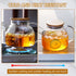 Glass Teapot Stovetop 34 OZ/1000ml, Borosilicate Clear Tea Kettle with Bamboo Lid, Teapot with detachable filter,Teapot with Removable Stainless S...